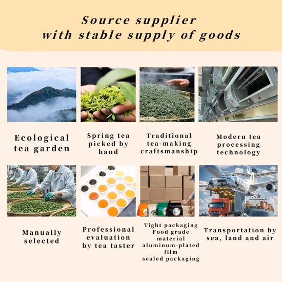 Saco orgânico padrão da UE por atacado a granel para embalagem de chá verde de pólvora