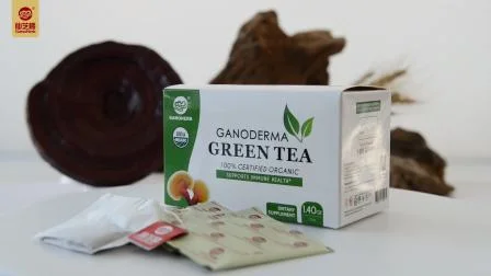 Amostra grátis premium de alta qualidade atacado 100% orgânico cogumelo reishi lingzhi extrato saco de chá verde chá ganoderma